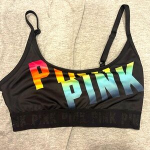 Pink sports bra